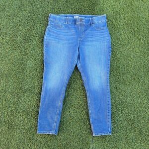 Lee Women's Medium Wash Stretch Denim Pull On Jeans Size XXL 39x28